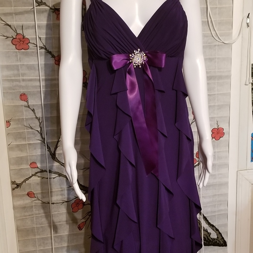 Betsy and Adam purple maxi dress